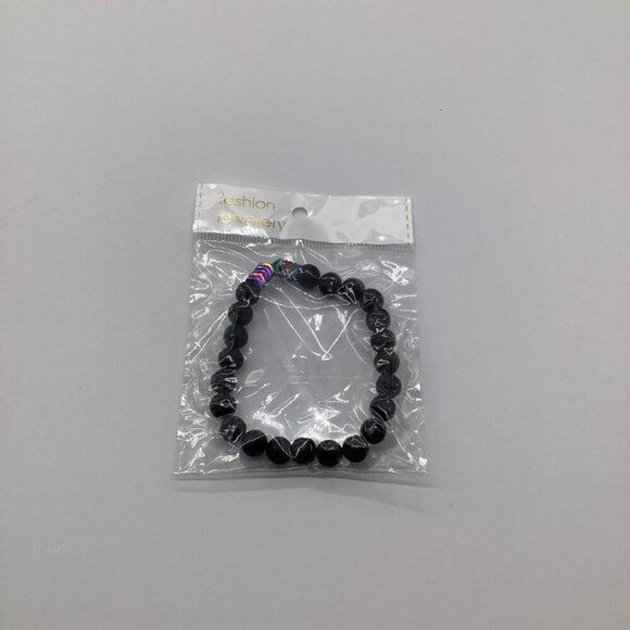 Cundo Lava Rock Beads Stretch Bracelet With Multicolor Accent - Picture 6 of 10